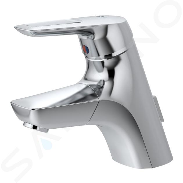 Ideal Standard CeraMix Blue - Grifo de lavabo Lift con salida extraíble y desagüe, cromo A5654AA