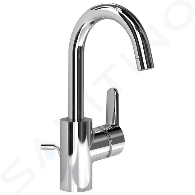 Ideal Standard Connect Blue - Miscelatore da lavabo con braccio di erogazione girevole e sistema di scarico, cromo B0112AA