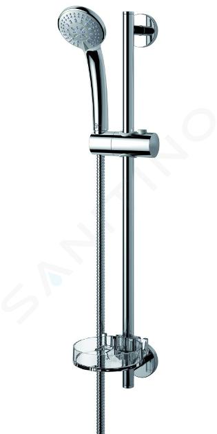 Ideal Standard Idealrain - Conjunto de cabezal de ducha, 3 chorros, barra y manguera, cromo B9503AA