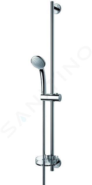 Ideal Standard Idealrain - Conjunto de cabezal de ducha, 1 chorro, barra y manguera, cromo B9502AA