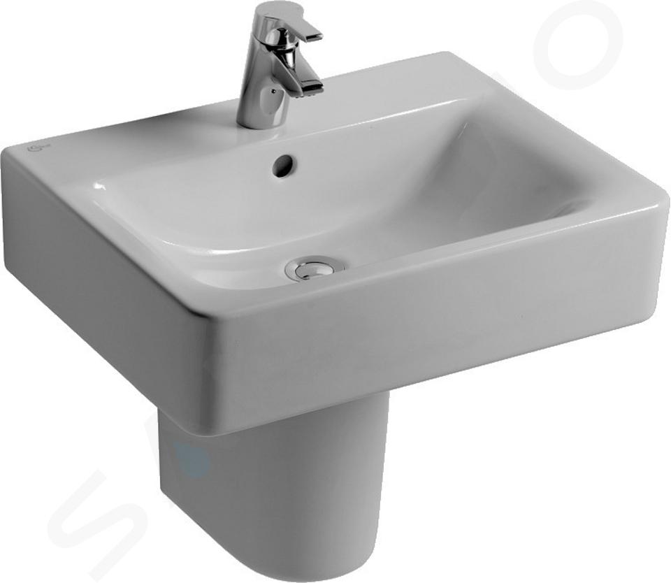 Ideal Standard Connect - Lavabo Cube 600x460x175 mm, con rebosadero, orificio para grifo, con Ideal Plus, blanco E7141MA