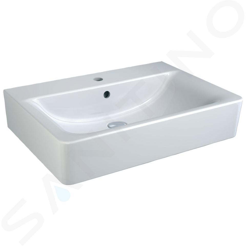 Ideal Standard Connect - Lavabo Cube 65x46x18 cm, con troppopieno e per miscelatore, con Ideal Plus, bianco E7729MA