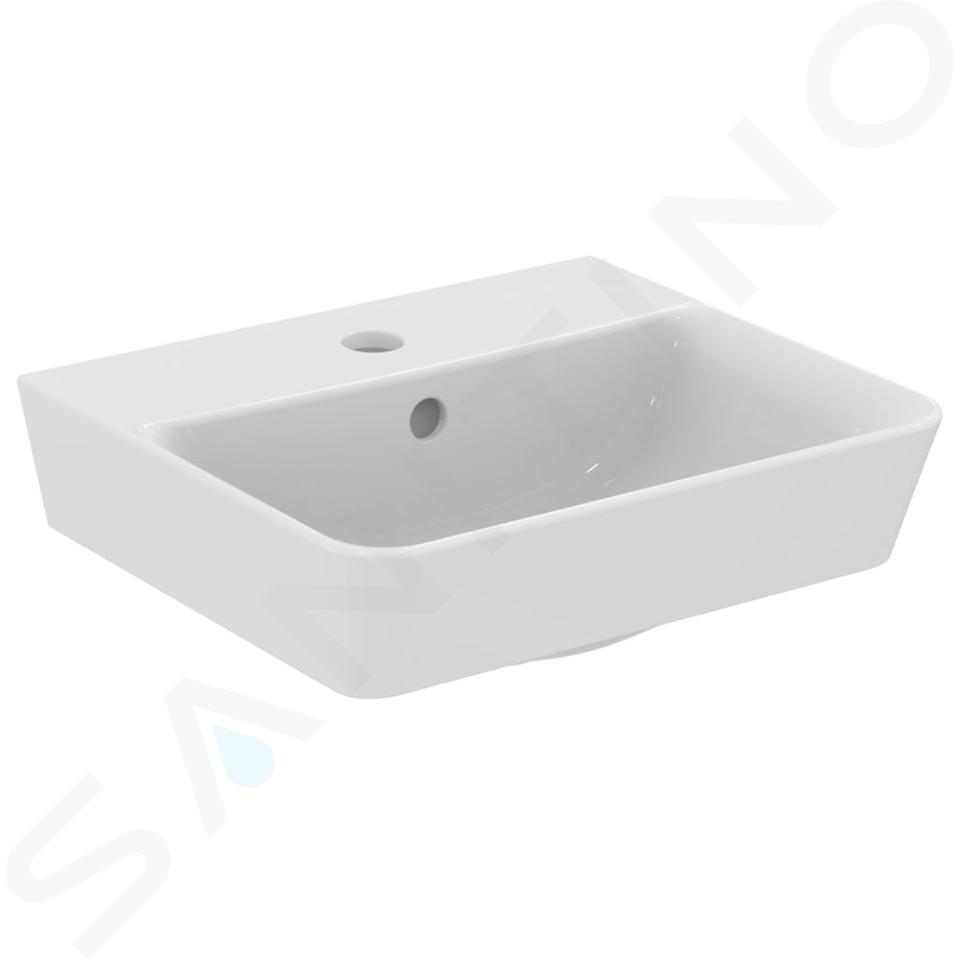 Ideal Standard Connect Air - Lave-main Cube, 400x350x160 mm avec un trou pour mitigeur, blanc E030701