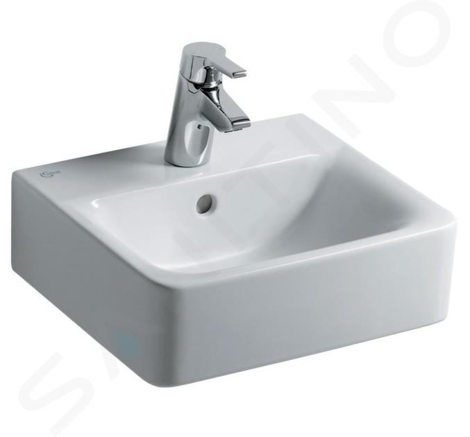 Ideal Standard Connect - Lavamani Cube 40x36x16 cm, 1 foro per miscelatore, bianco E713701