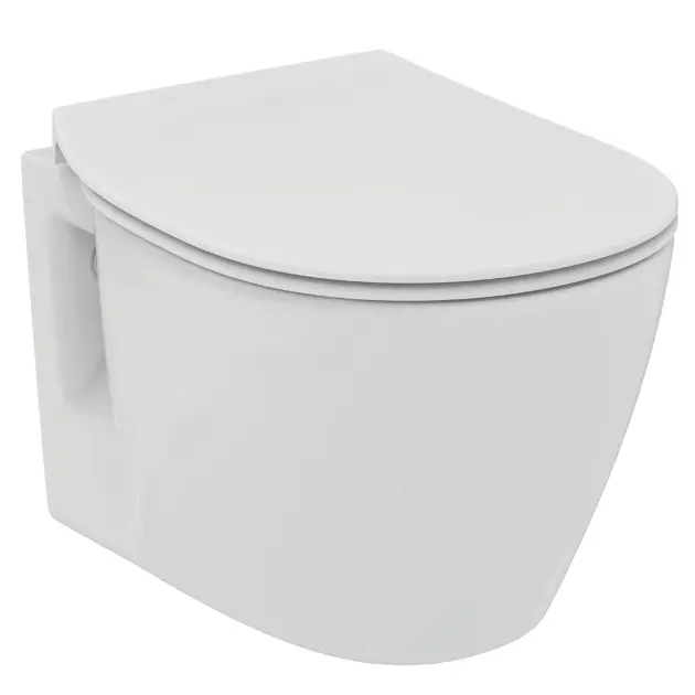 Asiento De Inodoro Ideal Standard Diagonal - Blanco, Poliéster, Hecho En Italia