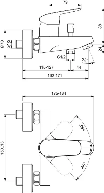 Ideal Standard BC699AA wastafelarmatuur, chroom