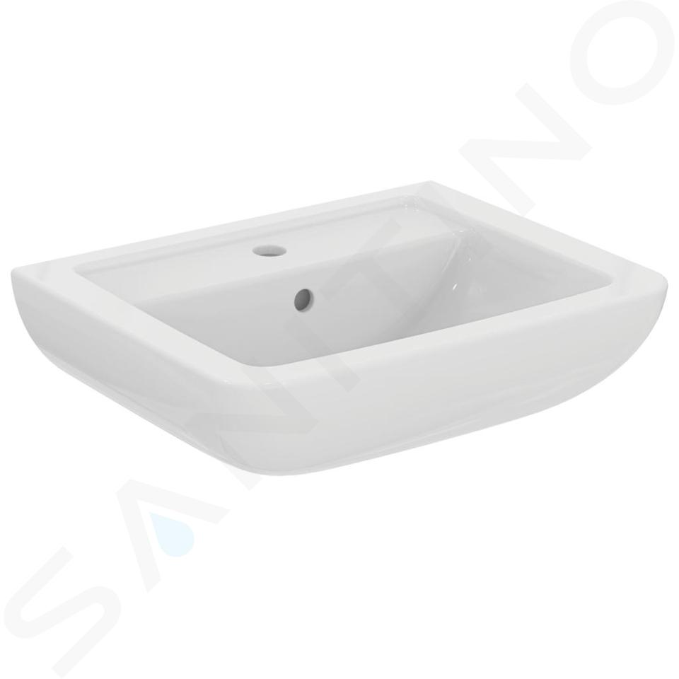 Ideal Standard Eurovit - Umywalka 55x44x19 cm, z przelewem, otworem na baterię, biała K284701