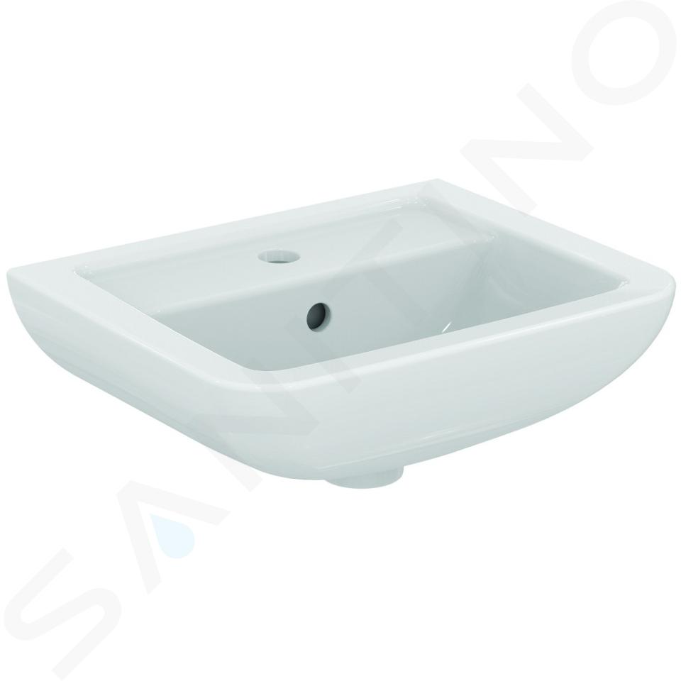 Ideal Standard Eurovit - Umywalka 45x36x17 cm, z przelewem, otworem na baterię, biała K284801