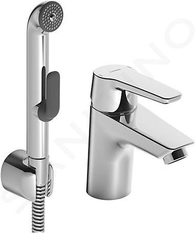 Hansa Polo - Miscelatore monocomando per lavabo con doccetta funzionale, cromato 51462293