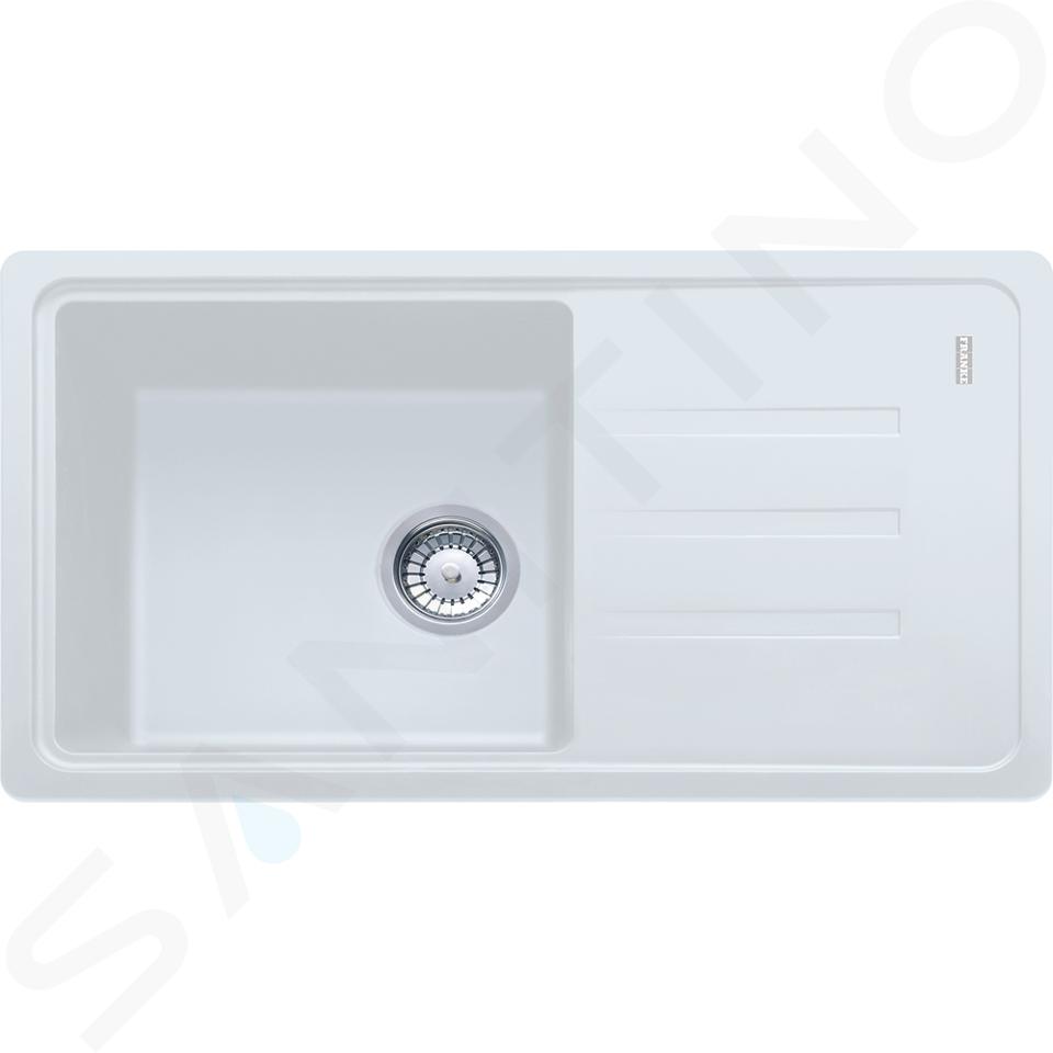 Franke Malta - Fregadero de fragranite BSG 611-78/39, 780x435 mm, blanco hielo 114.0440.907