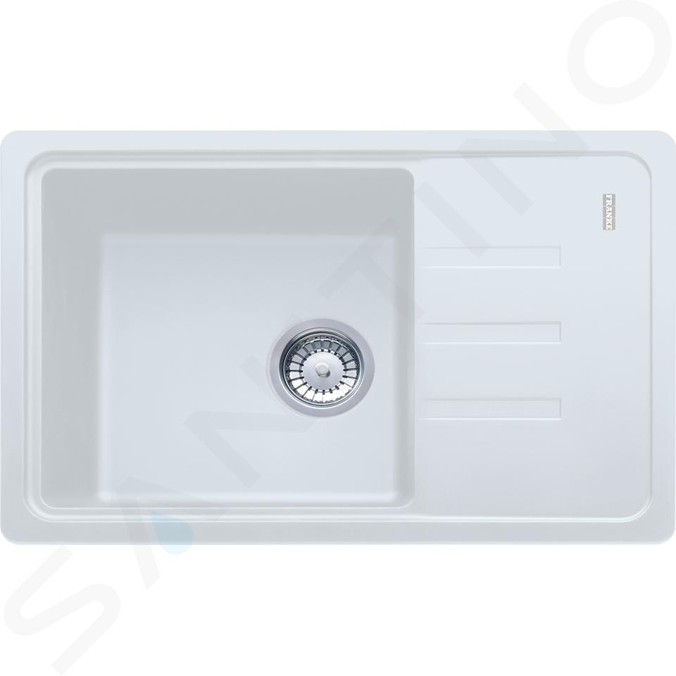 Franke Malta - Fregadero de fragranite BSG 611-62, 620x435 mm, blanco hielo 114.0440.889