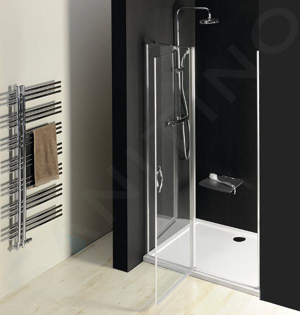 Gelco One - Porta doccia per nicchia, 1200 mm, vetro rivestito, vetro trasparente GO4412D