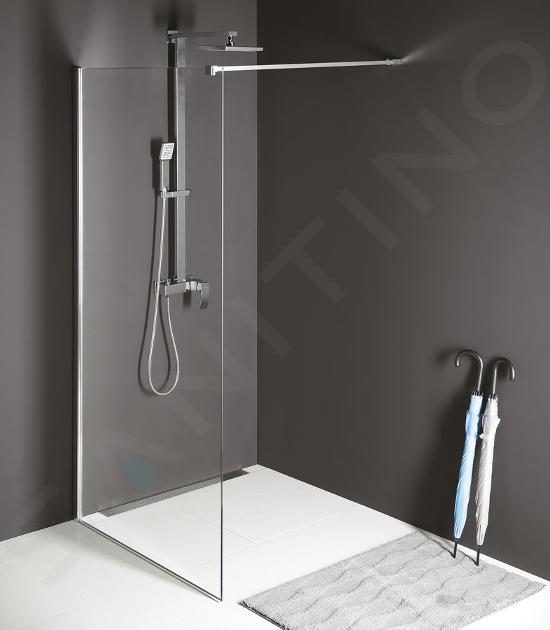 Polysan Modular Shower - Parawan prysznicowy jednoczęściowy 800 mm, szkło przezroczyste MS1-80