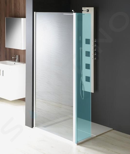 Polysan Modular Shower - Ścianka prysznicowa stała, do podłączenia panelu obrotowego, 100 cm, szkło przezroczyste MS3A-100