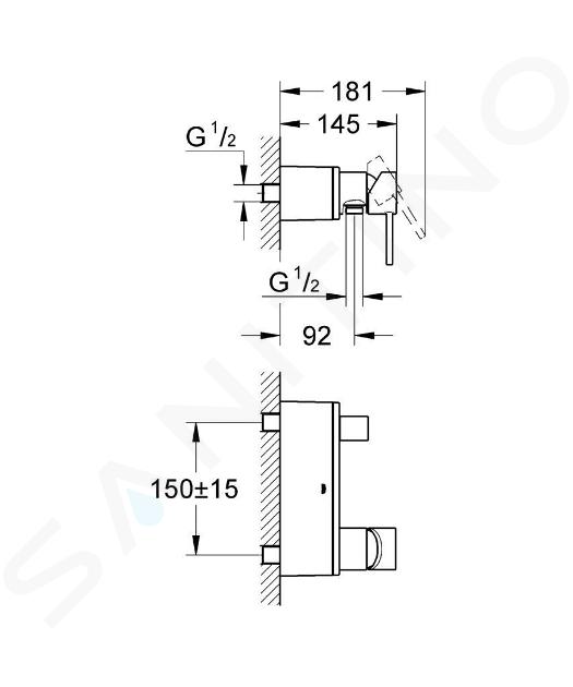 Grohe Allure - Dusch-Einhebelmischer, Chrom 32846000 | Sanitino.de