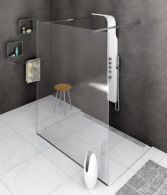 Polysan Modular Shower - Zuhanyképernyő Walk-In 1200 mm, átlátszó üveg MS4-120