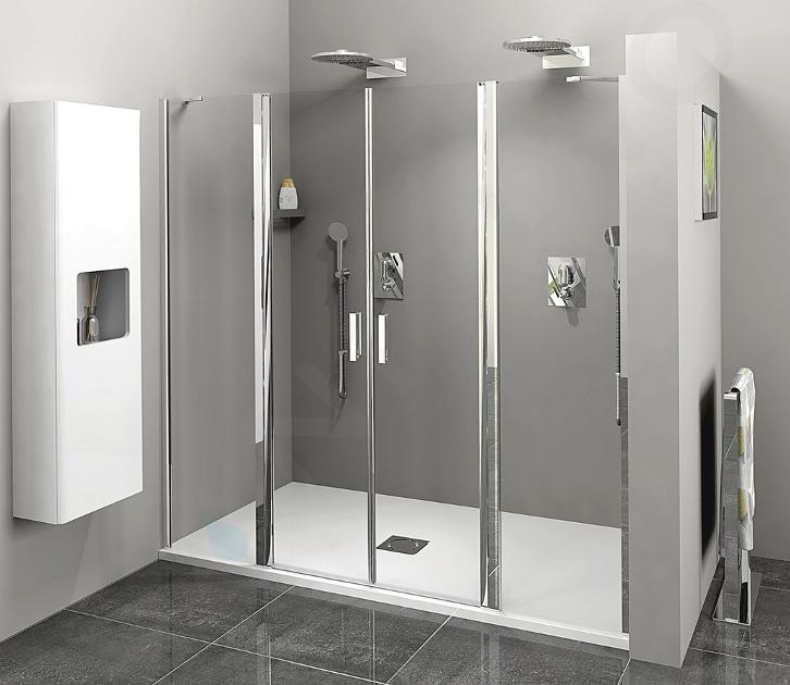 Polysan Zoom Line - Porte de douche 1600 mm, aluminium poli/verre clair ZL1416