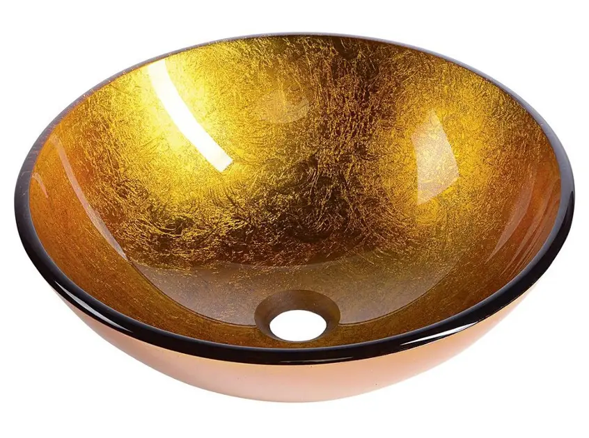 Sapho Beauty - Umývadlo na dosku, priemer 42 cm, zlatooranžová 2501-19