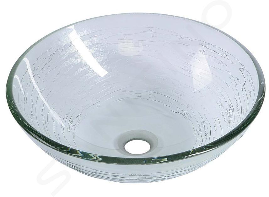 Sapho Beauty - Lavabo à poser, diamètre 420 mm, verre clair 2501-18