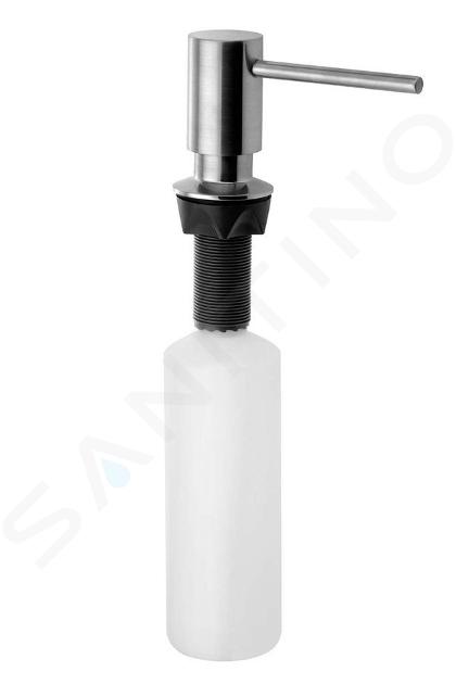 Sapho Accessori - Dispenser sapone da incasso, rotondo, acciaio inox SP010