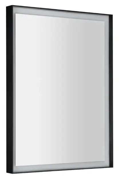 Sapho Sort LED - Ogledalo s LED rasvjetom, 80 x 60 cm, senzor bez dodira, crno ST080S