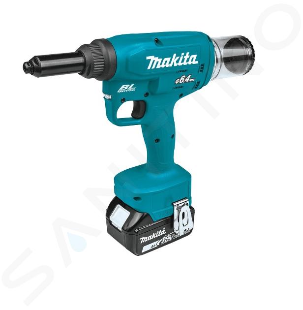 Makita Unelte - Pistol de nituire pe acumulator de 18V, 2 baterii LXT de 3,0 Ah, încărcător DRV250RFJ