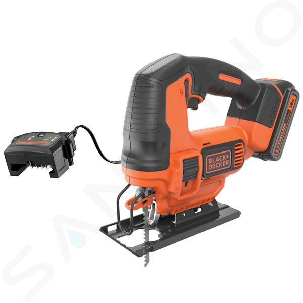 BLACK+DECKER Nářadí - 18V AKU přímočará pila, 1x aku 2,5 Ah Li-Ion, nabíječka BDCJS18E1-QW