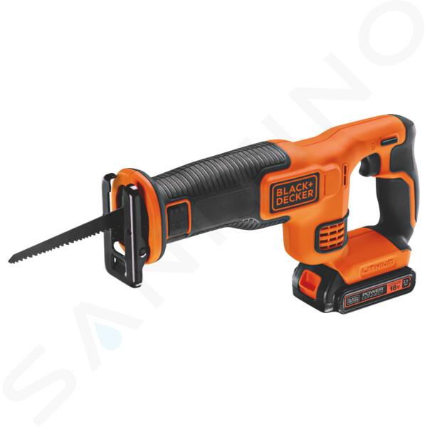 BLACK+DECKER Náradie - 18V AKU mečová píla, 1x aku 2,5 Ah Li-Ion, nabíjačka BDCR18E1-QW