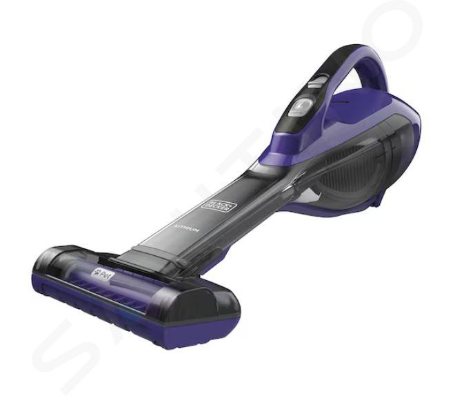 BLACK+DECKER - 10,8V AKU ručný vysávač, nabíjacia stanica, titánová/fialová DVA325JP07-QW