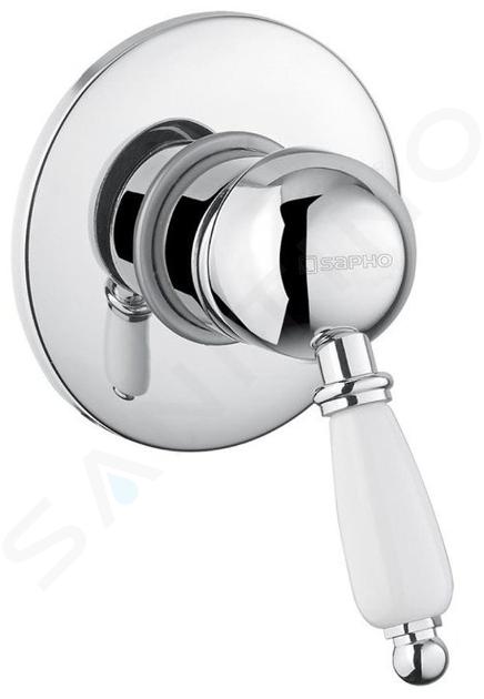 Sapho Kirké - Mitigeur de douche encastré, 1 sortie, manette blanche, chrome KI41BC