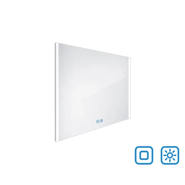 Levně Nimco - Zrcadlo s LED osvětlením, 80x70 cm, dvěma dotykovými senzory ZP 11003VX