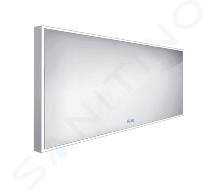 Nimco Spiegel - Spiegel mit LED-Beleuchtung, 140x70 cm, Berührungssensor, Aluminium ZP 13008VX