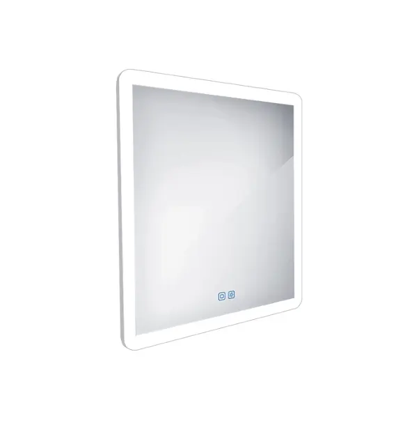 Levně Nimco Zrcadla - Zrcadlo s LED osvětlením, 60x60 cm, dotykový senzor, hliník ZP 19066VX