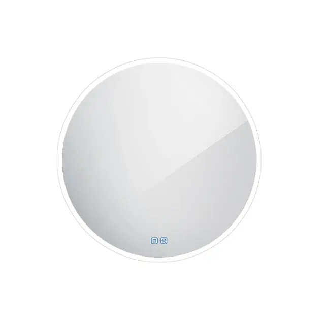 Nimco Zrkadlá - Zrkadlo s LED s osvetlením, priemer 80 cm, dotykový senzor, hliník ZP 26002RVX