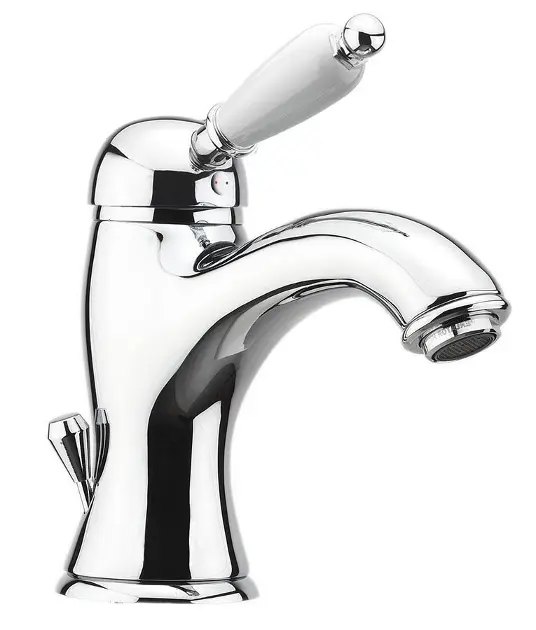 Sapho Kirké - Slavina za umivaonik Bijela, krom KI02BC