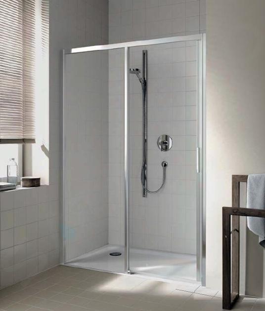 Kermi CADA XS - Porte de douche D2L, 115x200 cm, gauche, argent brillant/verre transparent CKD2L11520VPK