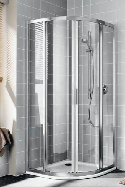 Kermi CADA XS - Cabine de douche 90x90 cm, argent brillant/verre transparent CKR5009020VPK