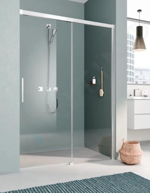 Kermi NICA - Porte de douche L2R 130x200 cm, droite, argent brillant/verre transparent NIL2R13020VPK