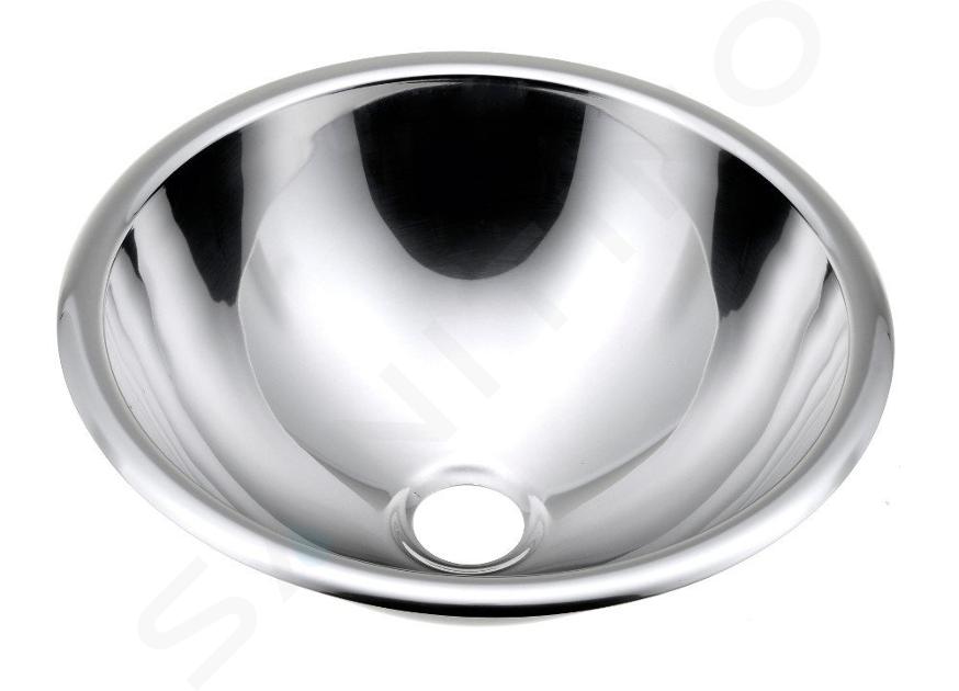 Sapho Inox - Lavabo à encastrer, inox, diamètre 355 mm 13029.B