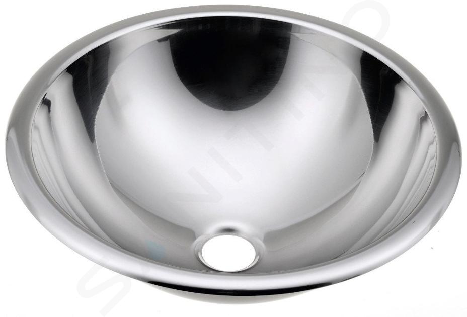 Sapho Inox - Lavabo à encastrer, diamètre 405 mm, inox 13030.B