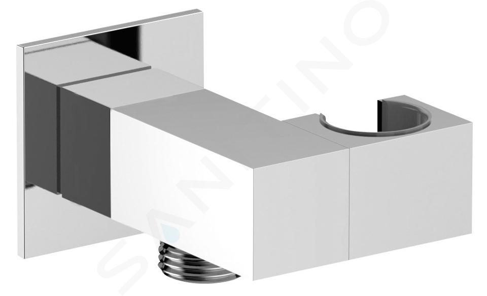 Sapho Brausen - Brausehalter mit Auslauf, Chrom SG301