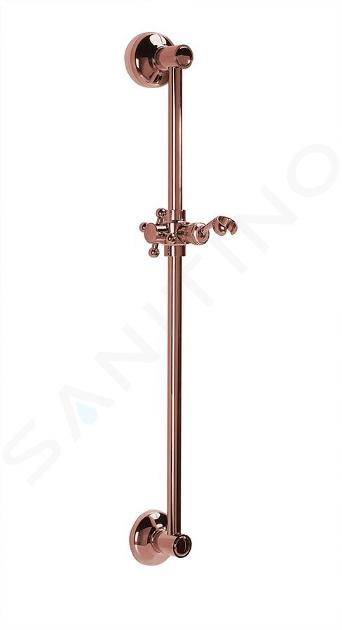 Sapho Reitano Rubinetteria Antea - Drążek prysznicowy z przesuwanym uchwytem, 57 cm, różowe złoto SAL0037
