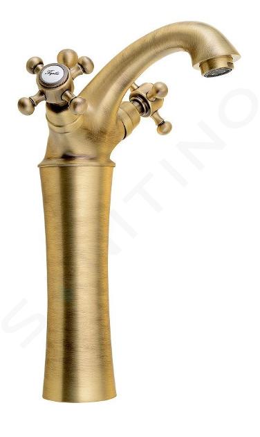 Sapho Reitano Rubinetteria Antea - Waschtischarmatur mit Ablaufgarnitur Antea, Höhe 245 mm, Bronze 3176L