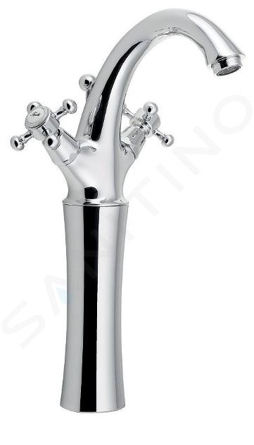 Sapho Reitano Rubinetteria Antea - Mitigeur de lavabo avec garniture de vidage, hauteur 300 mm, chrome 3271L