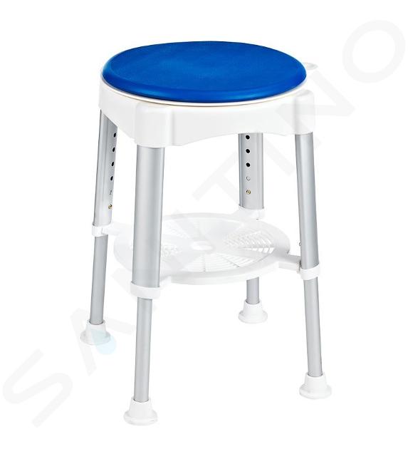 Sapho Accesorios Ridder - Silla giratoria de altura regulable, blanca/azul A0050401