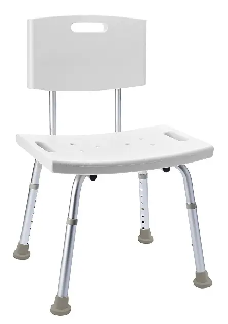 Sapho Ridder Bathroom accessories - Chair with backrest, adjustable height, white A00602101