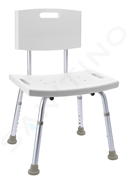 Sapho Accesorios Ridder - Silla con respaldo, altura regulable, blanca A00602101