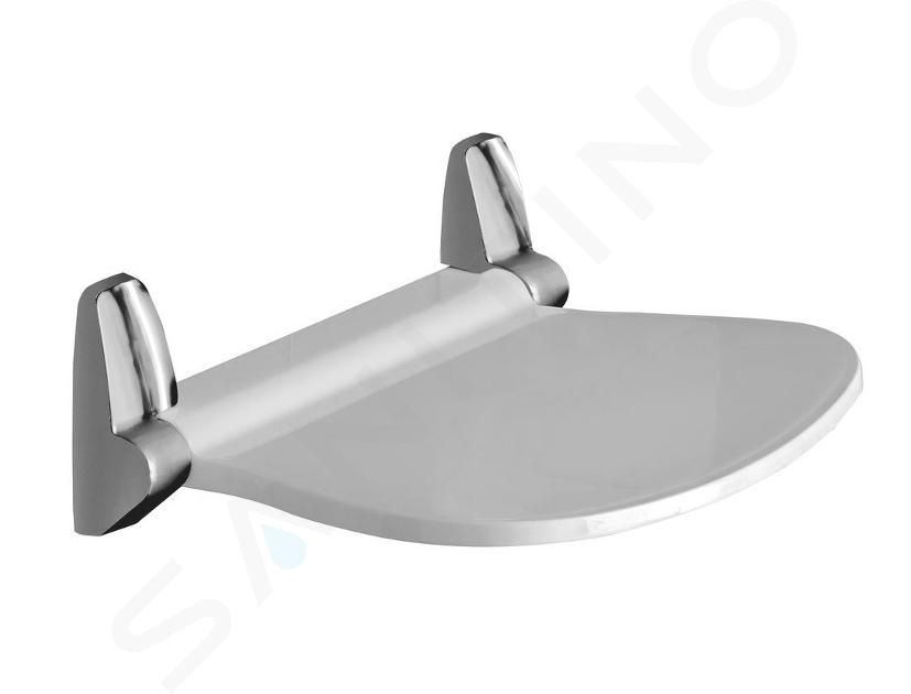 Sapho Sound - Siège de douche rabattable 385x354 mm, blanc 2282