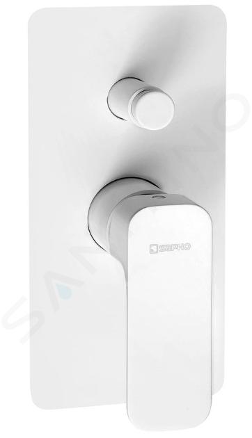 Sapho Spy - Mitigeur encastré de douche avec corps d'encastrement, 2 sorties, blanc mat PY42/14