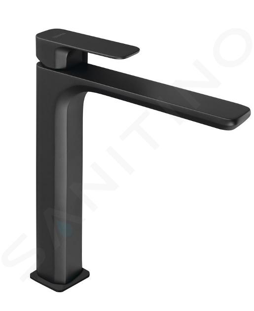 Sapho Spy - Grifo de repisa para lavabo sin desagüe, negro mate PY07/15